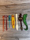 7 TIKI Bar Swizzle Stick Hidden Harbor False Idol Huli Frankie's Underground BG