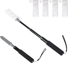 Toe Cleaning Brush, 13-32 inch Long Handle Foot Scrubber, 4 Reusable Covers, ...