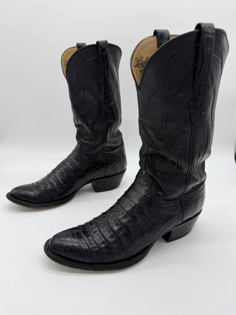 LUCCHESE CLASSICS　ローパーブーツ 8E Lucchese Classics Handmade Ultra Caiman Belly Almond Toe Cowboy