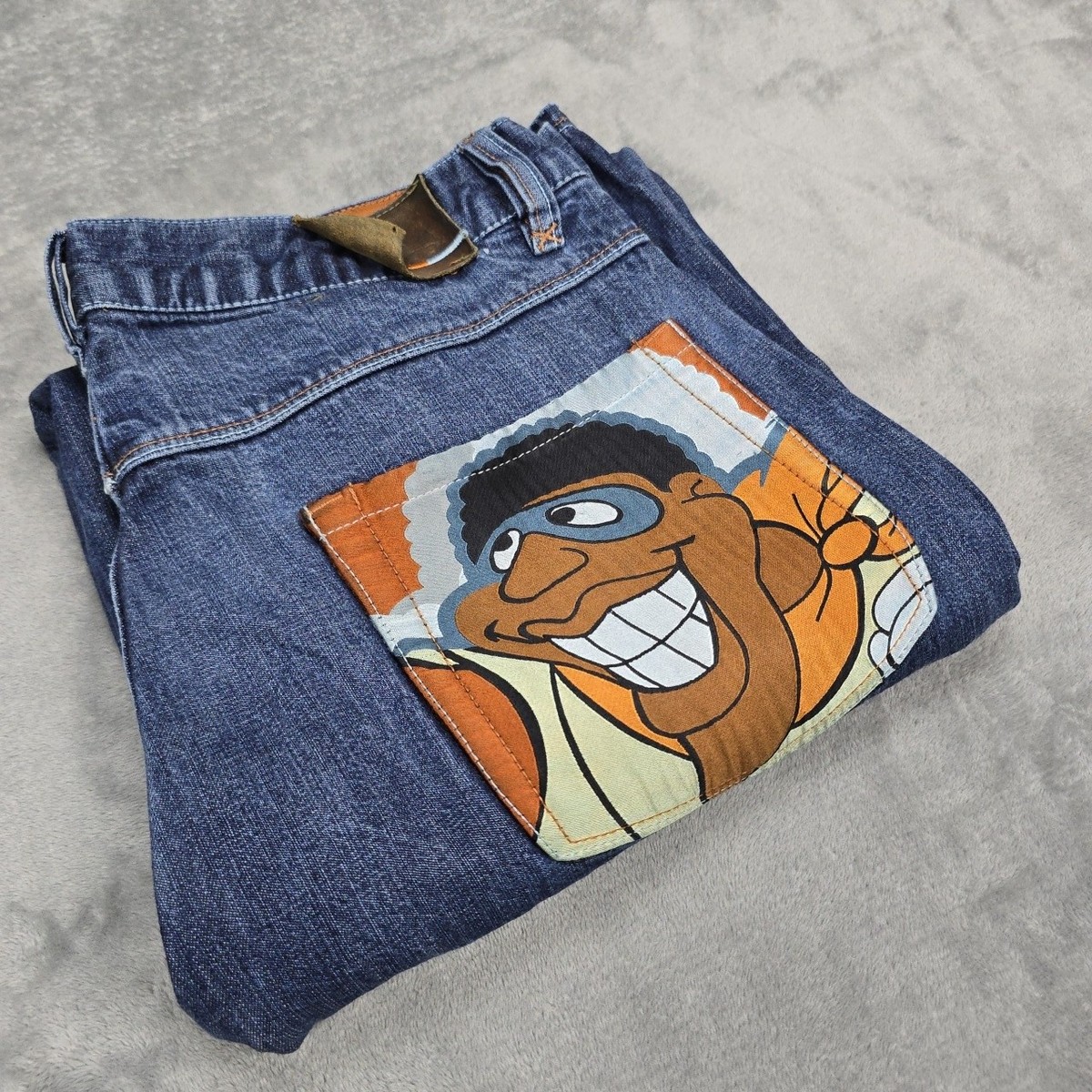 Vintage FUBU Platinum Jeans Mens 38x31 Blue Fat Albert Hip Hop