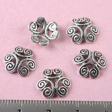 40pcs 12mm Tibetan Silver Crafted Flower Spacer Beads H0100
