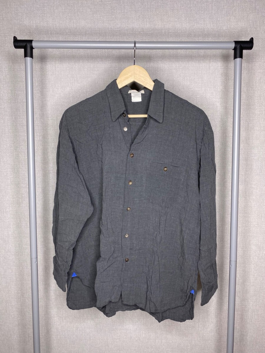 Issey Miyake Cotton Label Vintage Button Up Shirt Size ~M Gray