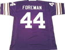NWT Men's Custom Sewn Stitched #44 Foreman Purple Jersey XS - 5XL