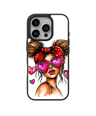 Sunny-Case 2D Case Handyhülle für iphone 7 PLUS Heart Sunglass Nr.798 rote Her
