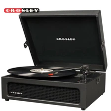 Crosley CR8017B-BK 3 Speed Voyager Portable Record Player Turntable - Black