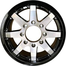 1pcs 16x6 8x6.5 Black Machine Faced Trailer Wheel 8 Lug Trailer Rim