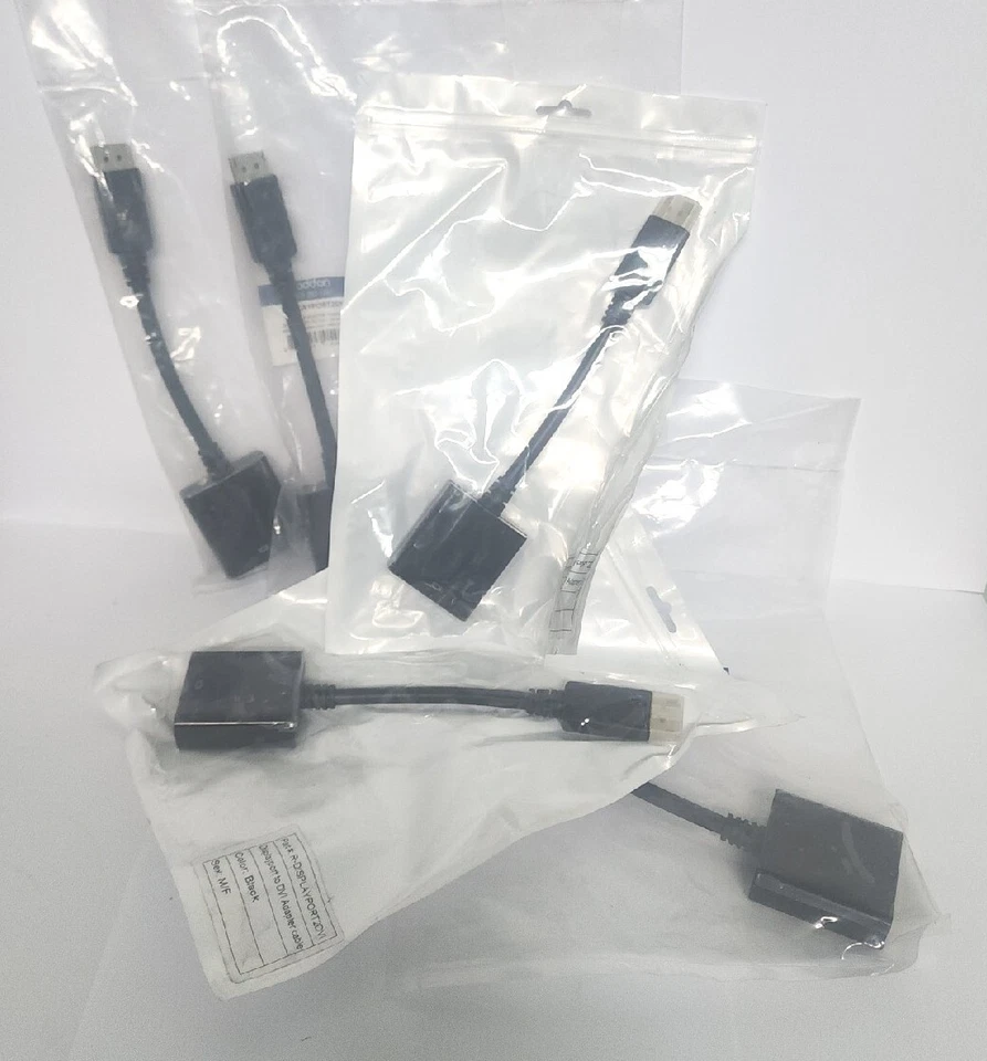 ( 5 LOT ) ADDON Displayport To Dvi-I Adapter 1920X1200 1080P Dp To Dvi 29Pin M/F - Image 2 of 3