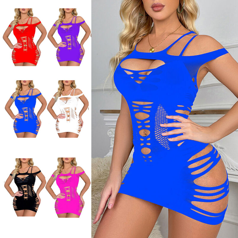 cut out fishnet bodycon dress Fishnet Bodycon Dress One Size Fits All – SD XOTIC main image 0