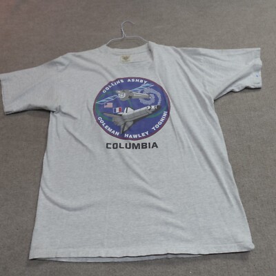 Vintage Shuttle Columbia Shirt Large Gray Collins Ashby Coleman Hawley STS 93