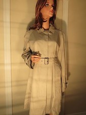 NWT  NWOT WOMEN AUTHENTIC BURBERRY BRIT THORNWELL KHAKI TRENCH COAT US 12 OR 14