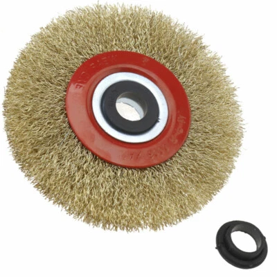 6 inch Wire Wheel Grinder Bench Grinding Grinder Wire Brush Fine With Reducer UK - Image 1 of 4