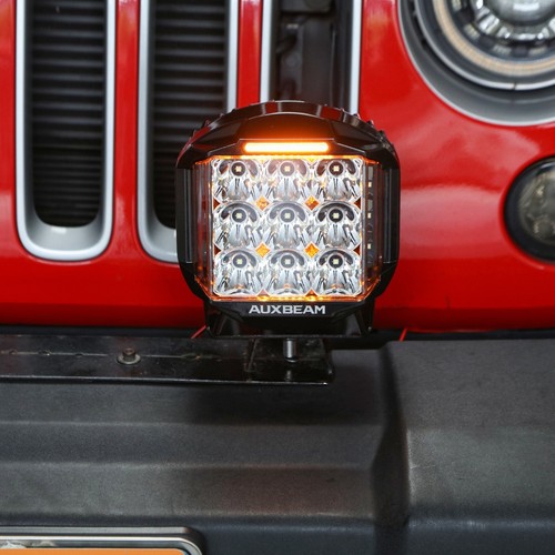 AUXBEAM 7"" Tirador Lateral LED Luz de Trabajo Barra Cubo Vainas DRL Faros Antiniebla de Conducción SUV - Imagen 5 de 12