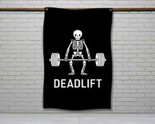 Deadlift Motivational Flag - Fitness Wall Art for Home Gym Decor