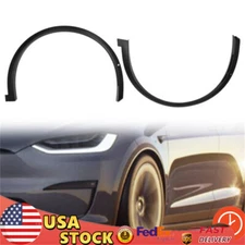 1 Pair Front L&R Wheel Eyebrow Arch Trim Fenders For Tesla Model X 2016-2021