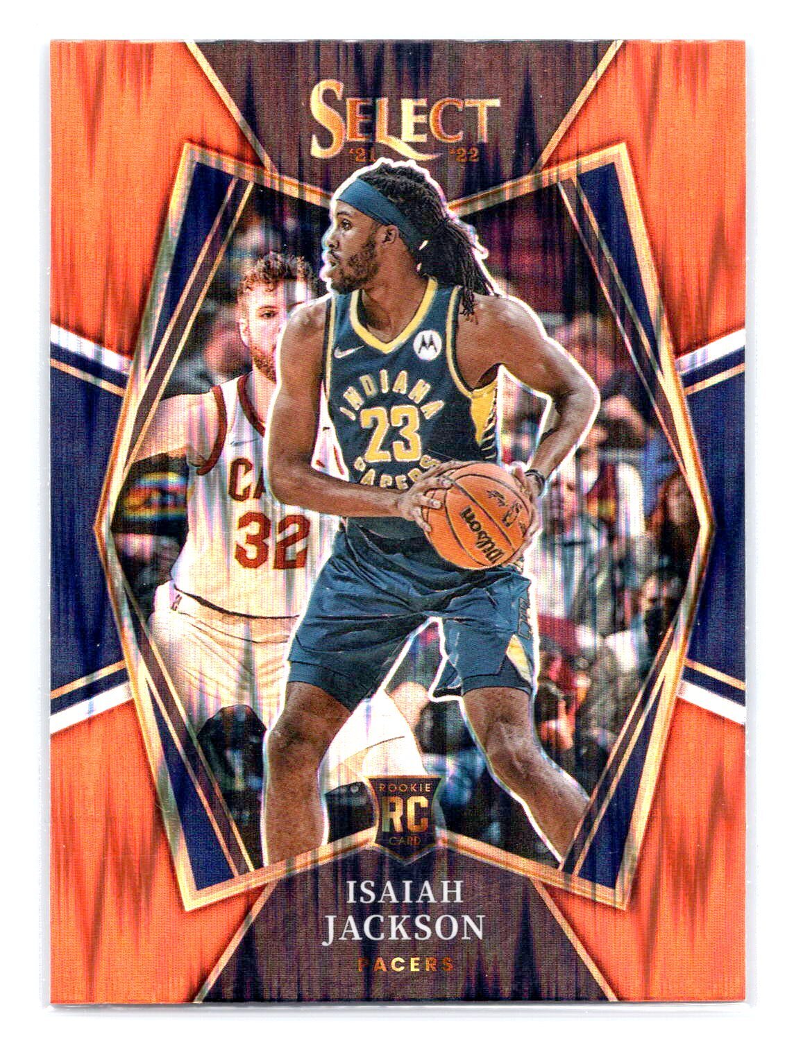 2021 Panini Select #150 Isaiah Jackson Premier Level Orange Flash Rookie Pacers