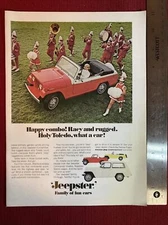 Kaiser Jeepster Family Of Fun Cars Jeep 1967 Print Ad - Great To Frame!