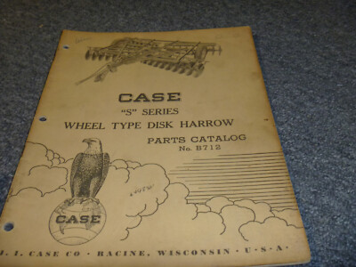 JI Case S S118 S128 S138 S139 S1097 Disk Harrow Parts Catalog Manual B712 xz