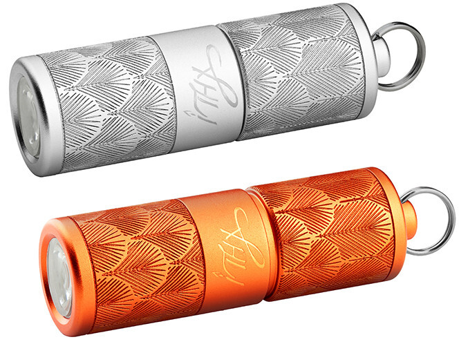 Olight iTHX (シルバー＆オレンジ)他オーライトアイテム等5個セット Olight iTHX Orange Feather & Silver Feather Rechargeable Keychain