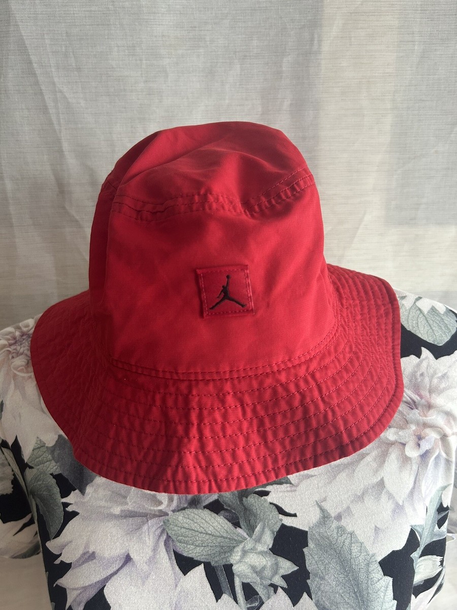 Jordan Jumpman Washed Bucket Hat Red Adult Unisex Size M/L New