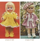 Baby Dolls Knitting Pattern Two Outfits 10, 12, 14, 17"  4ply 731