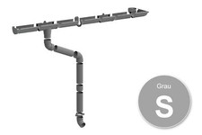RAINWAY S Regenrinne 2-12 Meter Kunststoffset Dachrinnenset rund in 4 Farben PVC