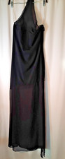 lulus black dress asymetrical sheer top slant block XL unworn