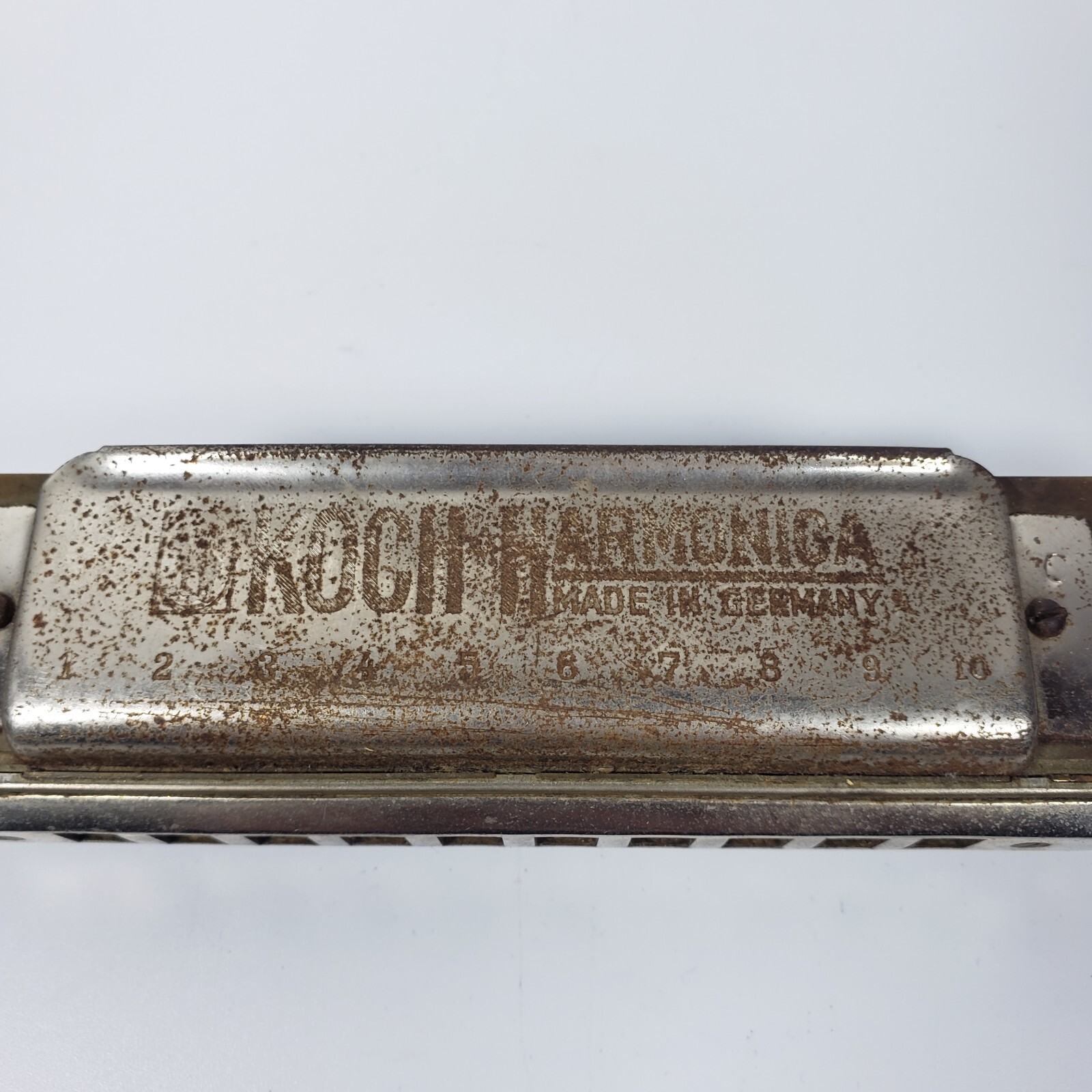 Vintage Koch Chromatic Harmonica Tarnish From Age Made in Germany 10