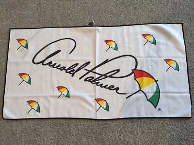 Brand NEW ARNOLD PALMER EMBROIDERED UMBRELLA SIGNATURE White CADDY