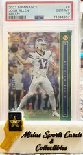 2022 Panini Luminance Josh Allen /99 PSA 10 LOW POP 1/1 MVP ALPHA Energy