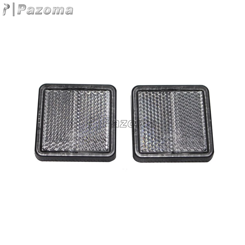 Motorcycle Square Reflector Side Safety Warning Marker Universal For Truck ATV Foto 3 de 4
