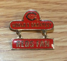 Cincinnati Reds World's Greatest Fan Collectible Enamel Pin / Lapel READ 