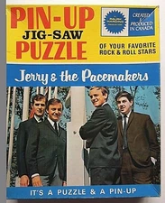 GERRY AND THE PACEMAKERS RARE JIG-SAW PUZZLE 1965 COMPLETE ( MISSPLELT JERRY )