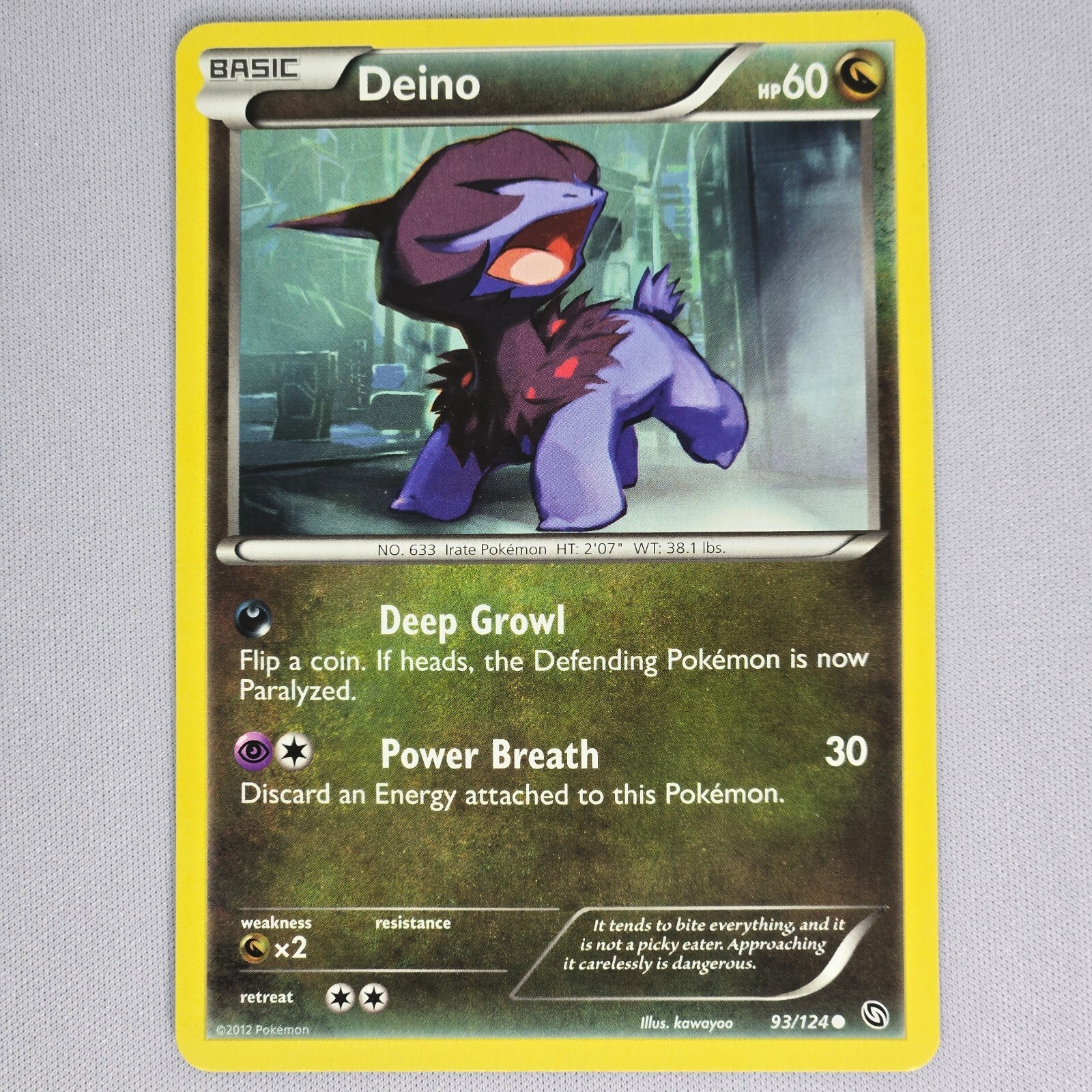 Deino 93/124 Dragons Exalted Regular Common Pokemon Card TCG English LP