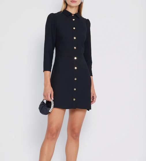 DISCONTINUED RARE HALSTON Style / KOURT: ISSEY DRESS BLACK SIZE XL NWT
