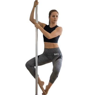 #ad Live For Pole Leggings Womens Large Gray Colorblock High Rise Ankle Dance Gym $18.39