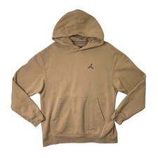 Air Jordan Hoodie Mens L Large Cobblestone Nike Essentials Fleece Sweatshirt