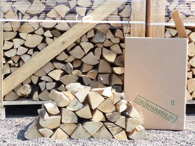 GRUENWAREN JAKUBIK 180 kg trockene Eiche, Premium Kaminholz Brennholz Feuerholz Hartholz ca. 25 cm