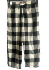 Cat  Jack Boys Size small 6/7T Black White Yellow Plaid Pajama Pants