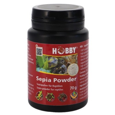 Hobby Sepia Powder 70g (EUR 85,57 / kg) Kalzium für Reptilien Vögel Nager