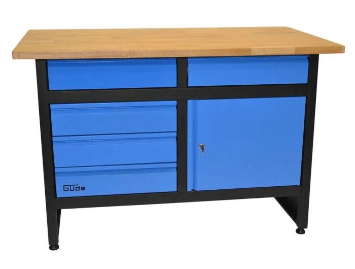 Établi d'atelier en acier Güde G40473 avec plateau robuste de 120cm