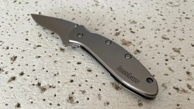 1600 Kershaw Folding Pocket Knife Chive Silver Ken Onion Design A/O Linerlock- - - Image 3 of 4