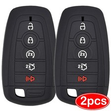 2X Key Ring Shell Cover Case Silicone For Ford  F150 F350 Raptor Edge Expedition