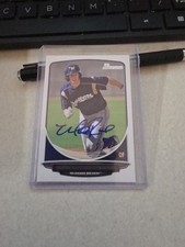 MICHAEL REED #BP45 2013 Bowman Milwaukee Brewers Hand Signed 