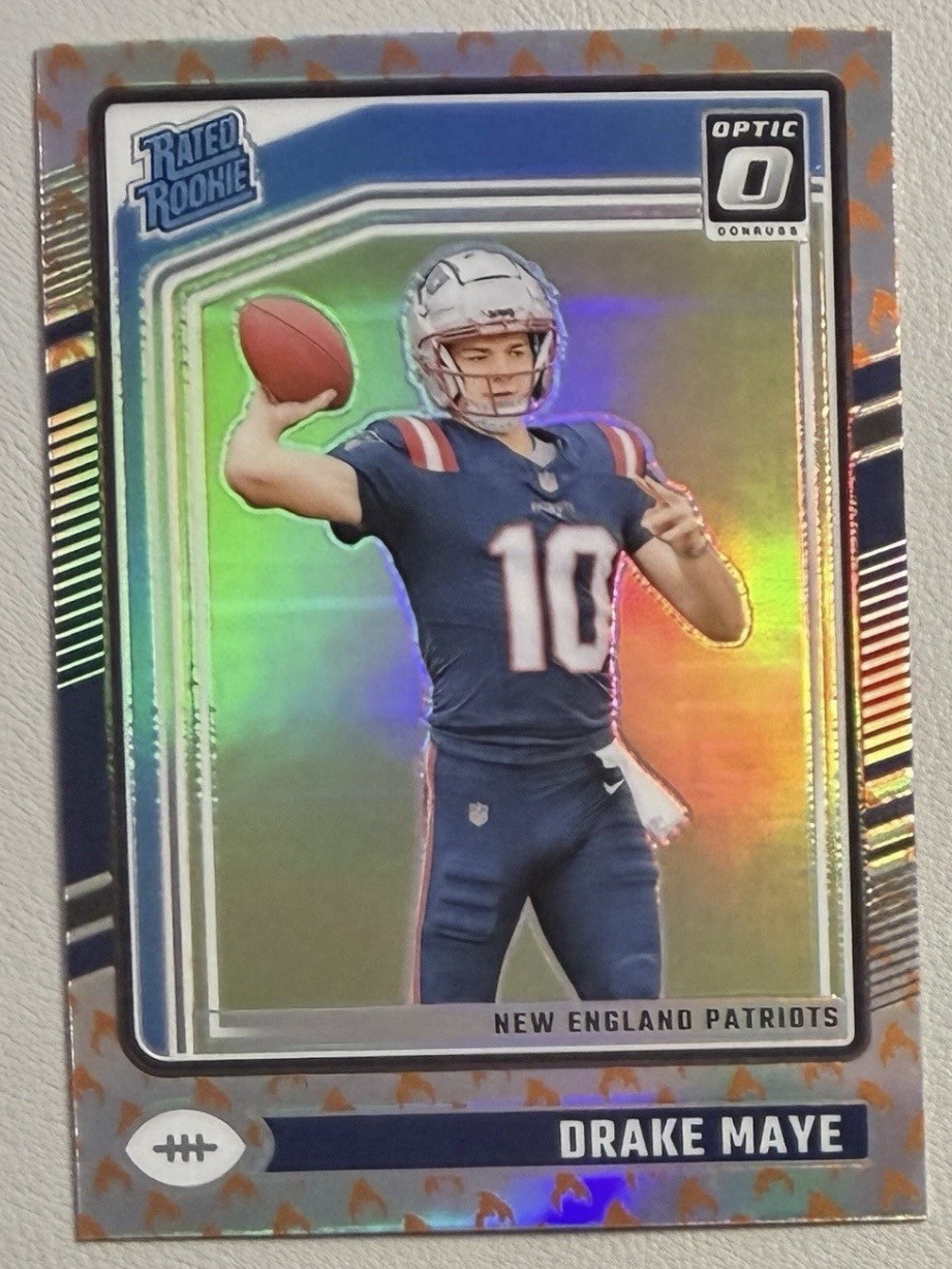 2024 Panini Donruss Optic - Rated Rookie Drake Maye #229 Fire Prizm (RC)