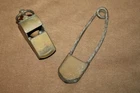 Original Early WW2 U.S. Army Military Marked Metal Whistle w/Laundry Safety Pin