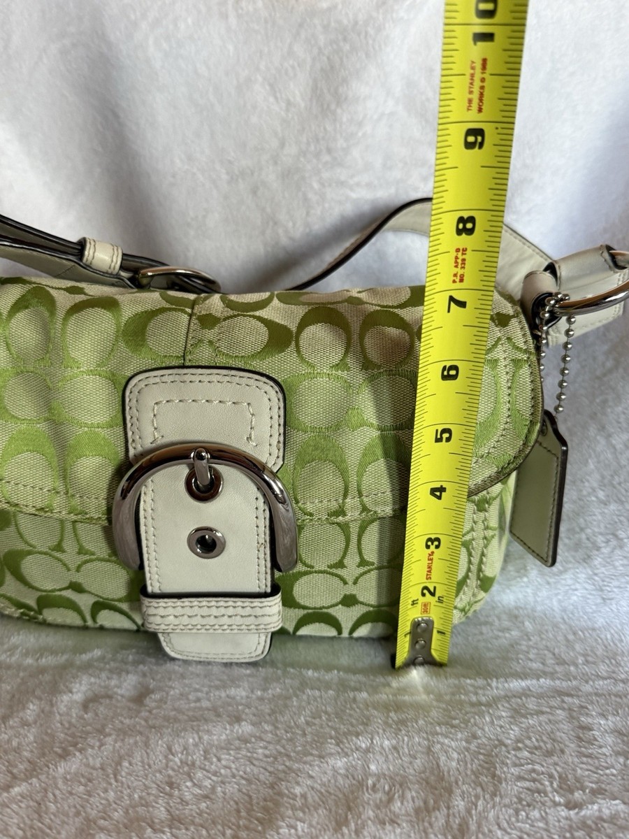 Coach Y2K Signature SoHo Green Canvas Shoulder Bag E1087-F15668 | eBay