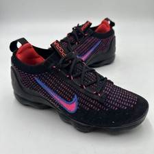 Nike Air VaporMax Flyknit Womens 7.5 Black Pink Running Shoes DX2355-001
