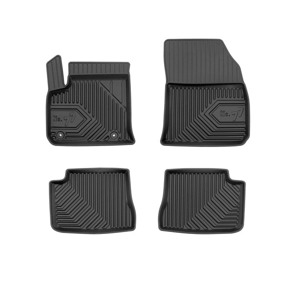 FußMatten Gummimatten No.77 FüR Opel Corsa-E 2019-2026 Tpe Schwarz 4 Teile-image