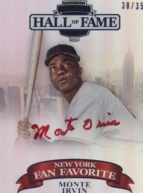 2012 Press Pass Legends Hall of Fame Edition - Monte Irvin #FF-MI