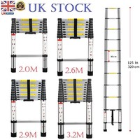 Multibao 1.4m/2.0m/2.6m/2.9/3.2m Telescopic Ladder Loft Step Folding Extendable